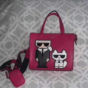 NWT Karl Lagerfeld Maybelle Pink Satchel
